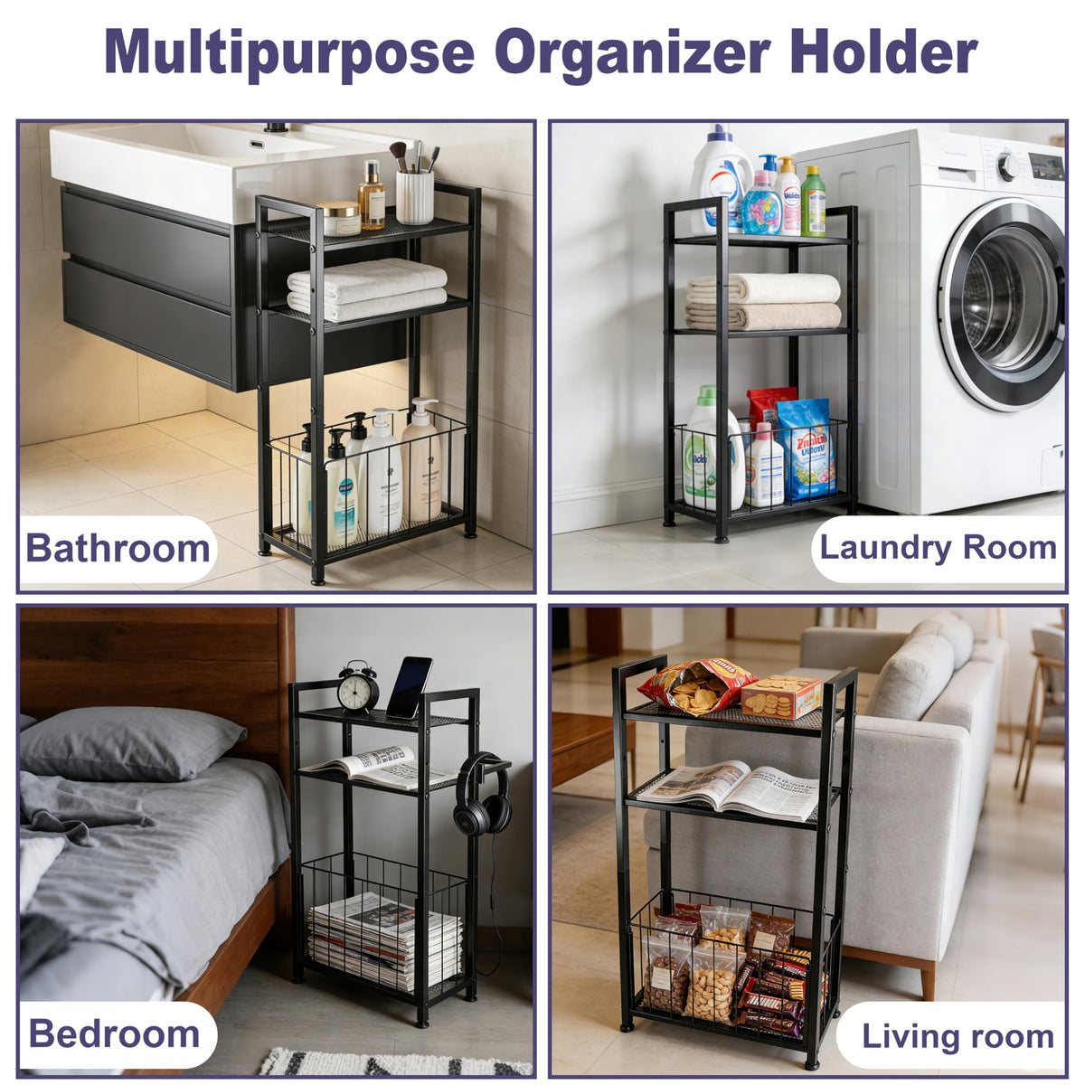 MKRBJ easy-assembly toilet paper holder ships with simple setup.