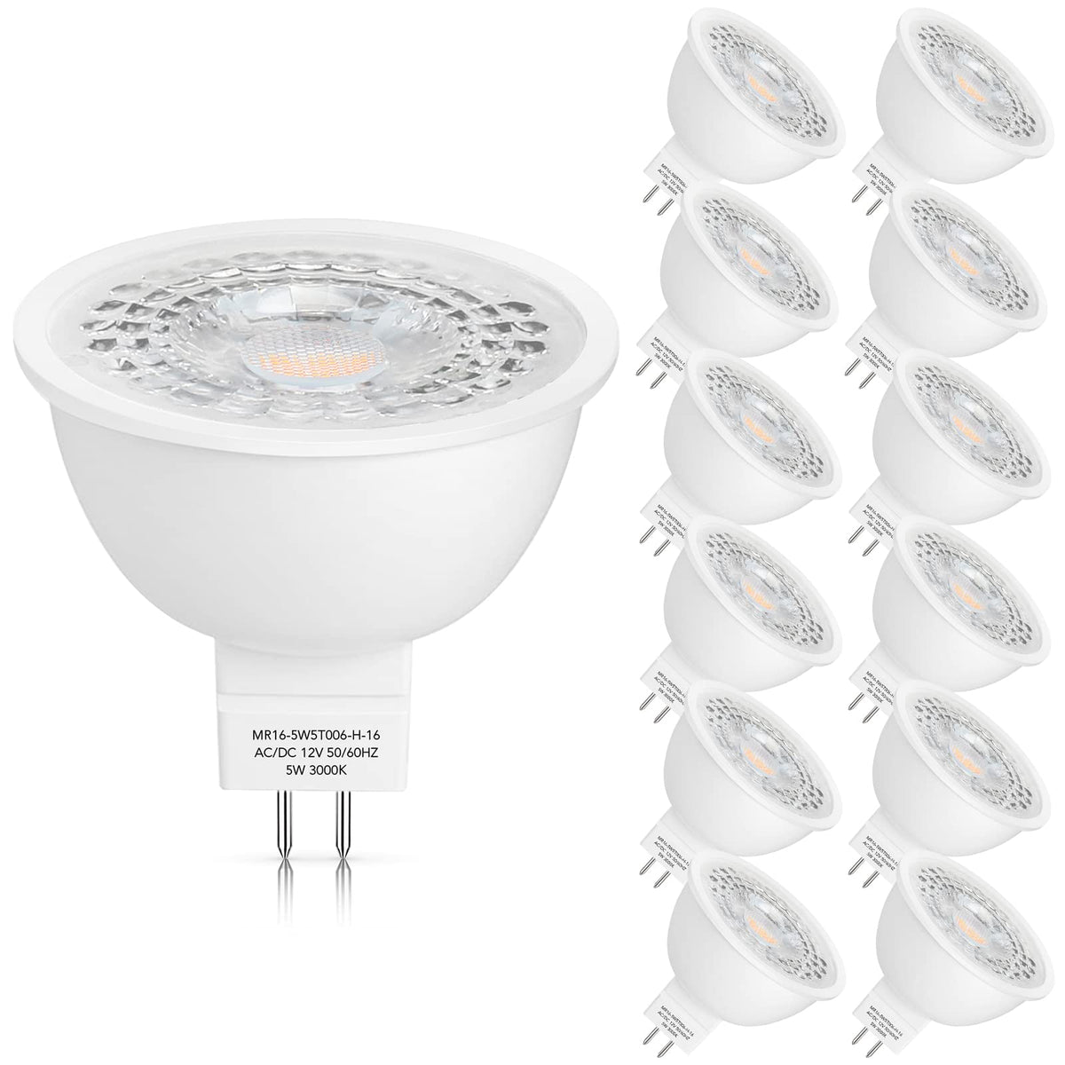 Mlambert 12 pack MR16 LED bulbs for landscape and recessed lighting with long life