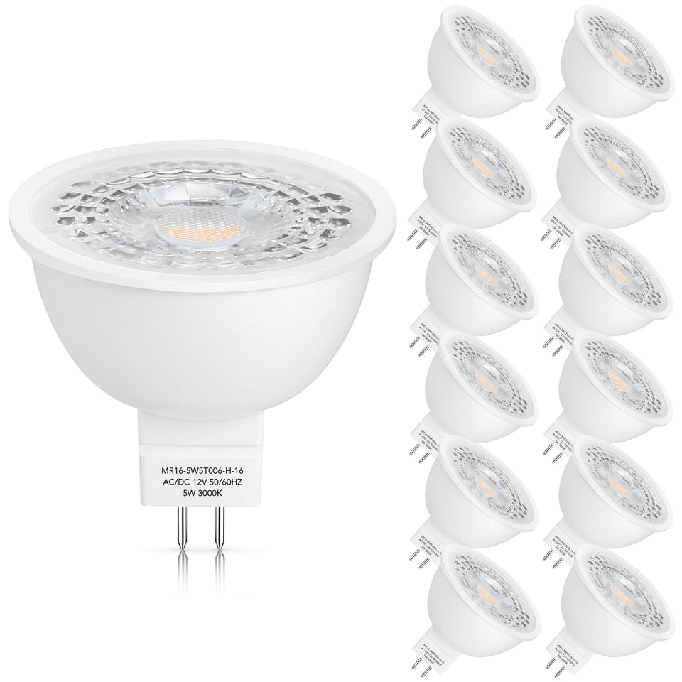 Mlambert 12 pack MR16 LED bulbs for landscape and recessed lighting with long life