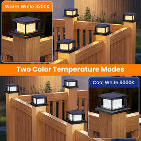 Mlambert post cap light with warm to cool switch for versatile ambience