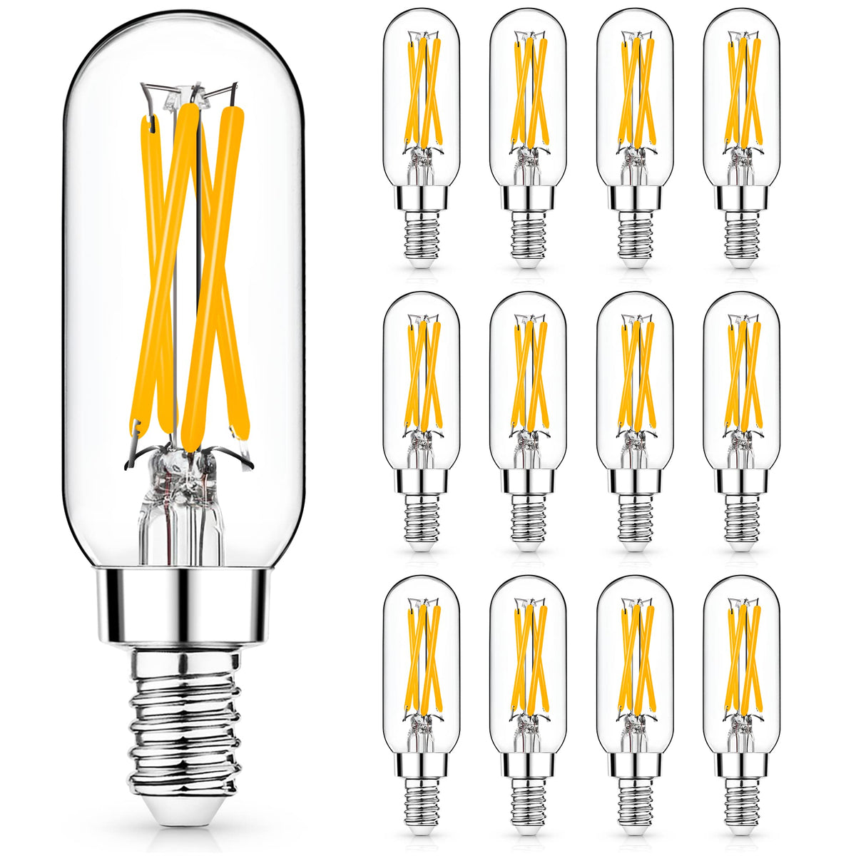 Mlambert E12 LED Edison bulbs in chandelier setup for warm ambience