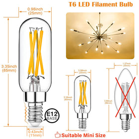 Mlambert E12 LED Edison bulbs dimming range demonstrated with no hum