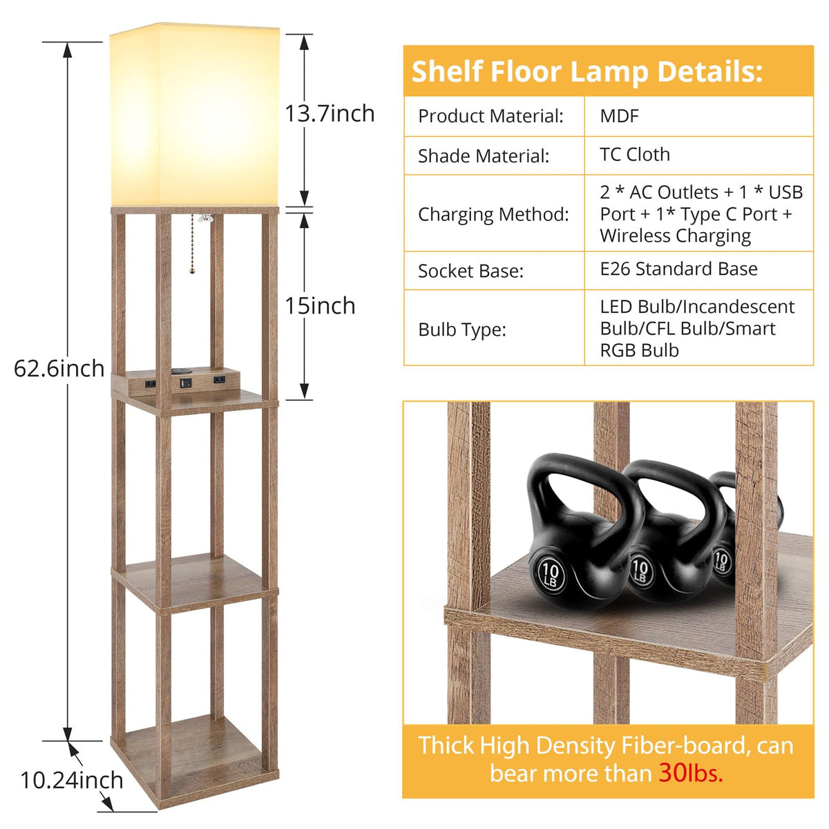 Mlambert easy assembly guides quick setup of a sturdy lamp