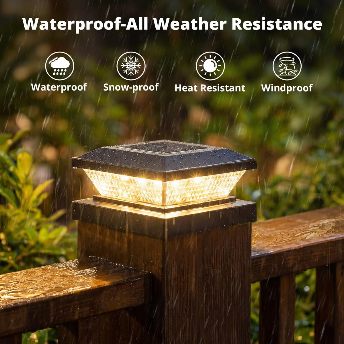 Mlambert IP44 weatherproof design withstands rain and sun for year-round use