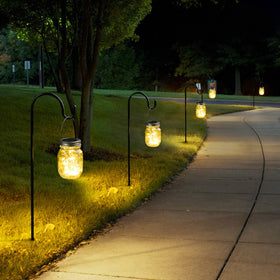 Mlambert warm-white glow from mason jar lights creating soft ambiance