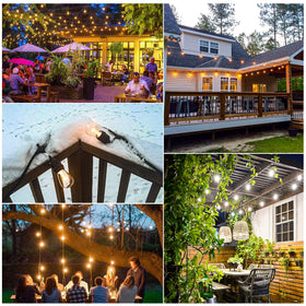 Mlambert outdoor bistro lighting enhances evening gatherings