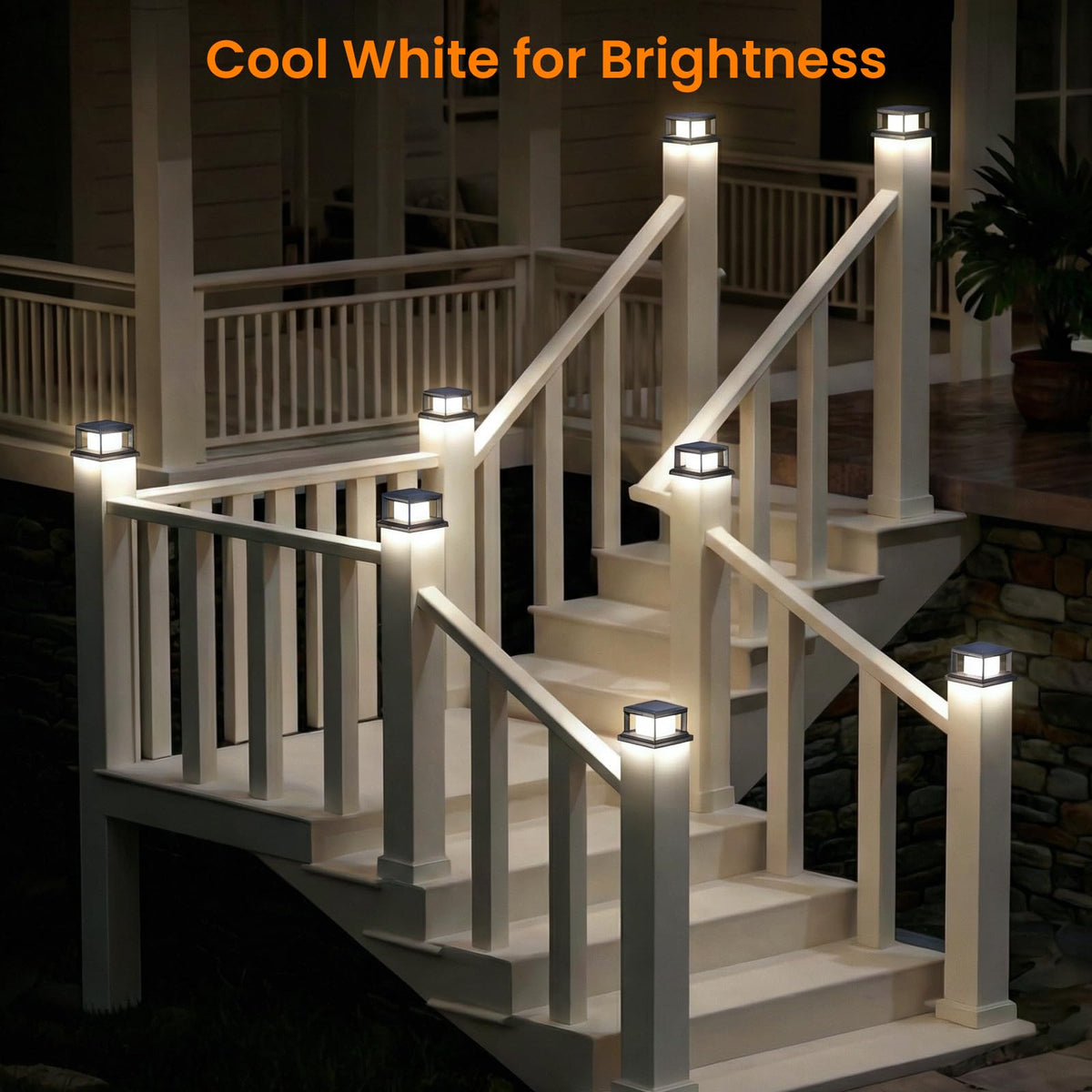Mlambert outdoor pathway deck post cap light for improved night visibility
