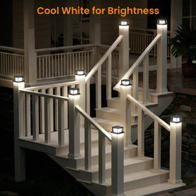 Mlambert outdoor pathway deck post cap light for improved night visibility