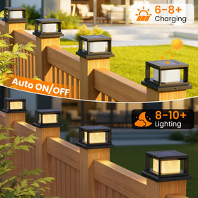 Mlambert post cap light compatible with wood and vinyl posts for easy upgrades
