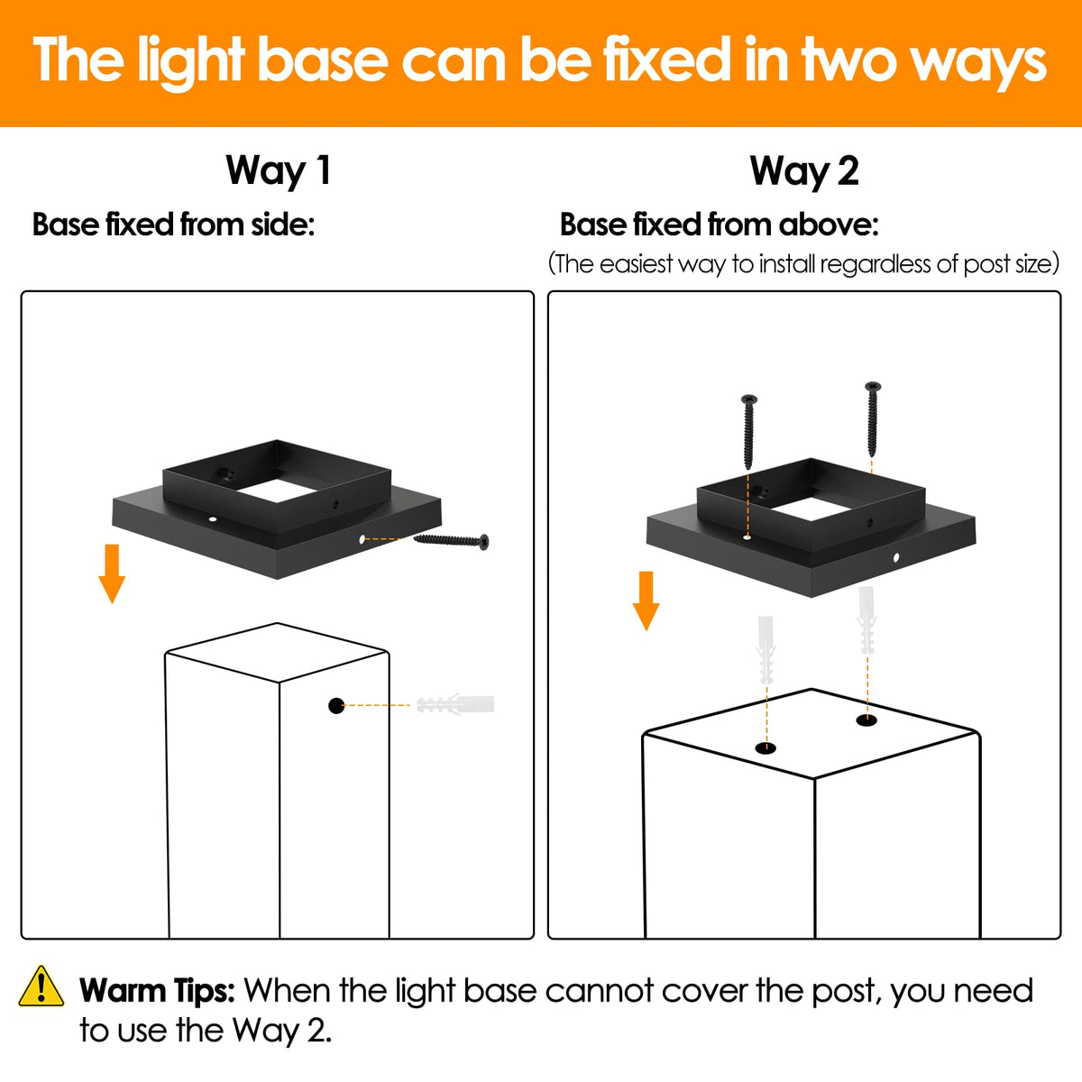 Mlambert universal fit supports wood and vinyl posts for versatile use