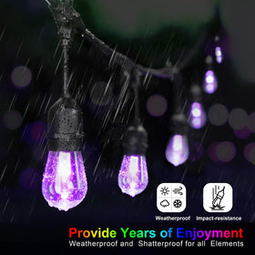 Mlambert shatterproof Edison bulbs providing safe, durable outdoor glow