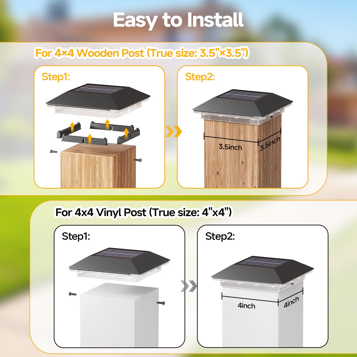Mlambert solar post cap light on deck post ideal for perimeter lighting