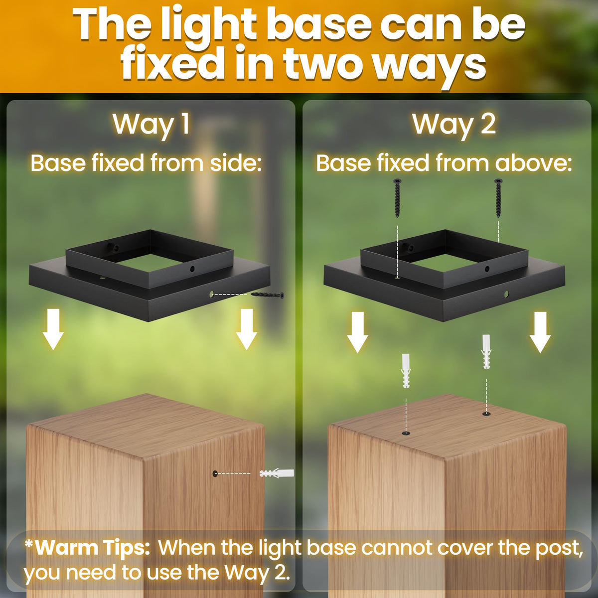 Mlambert solar post cap lights install easily on wooden or vinyl posts