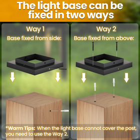 Mlambert solar post cap lights install easily on wooden or vinyl posts
