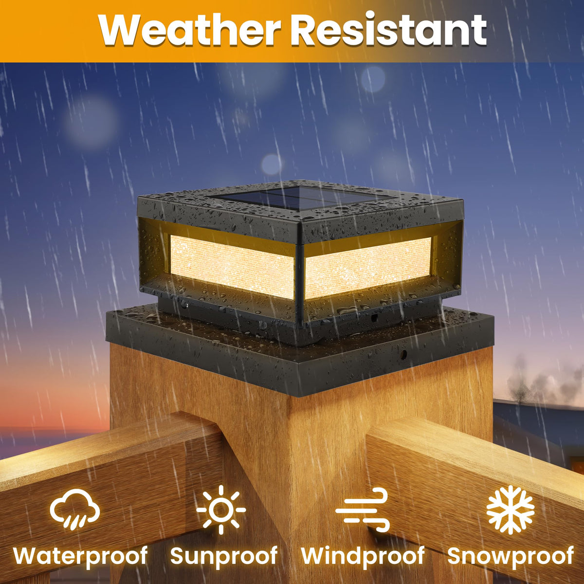 Mlambert IP65 waterproof design protects the lights against rain and snow