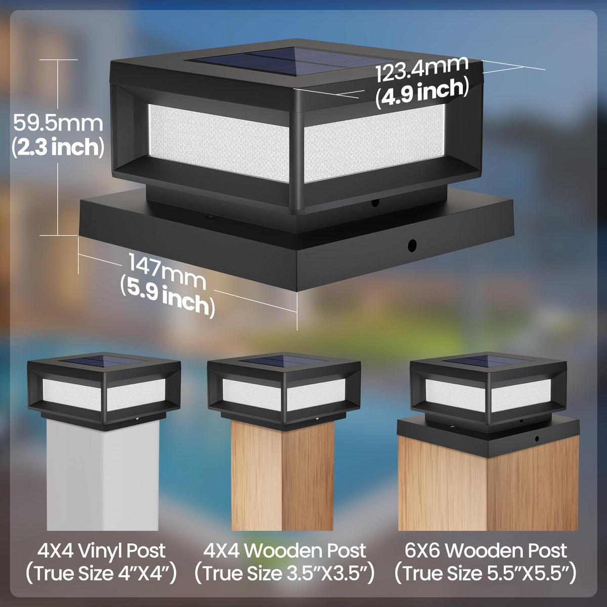 Mlambert solar post cap lights run long hours after a full charge