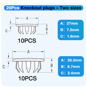 Mlhezy seal electrical box knockout 3/4-inch close-up demonstrates secure sealing.