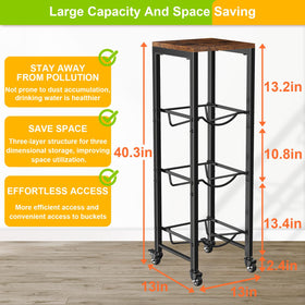 Mlinavn compact storage stand keeps water bottles off the floor.
