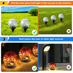 MLKNK crackle-glass globe light enhances yard decor with soft lighting