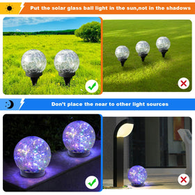 MLKNK crackled-glass globe glows softly after charging for evenings.