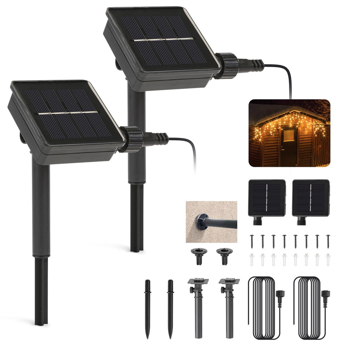 MLKNK replacement solar light top for versatile outdoor lanterns, ensuring reliable, long-lasting illumination.