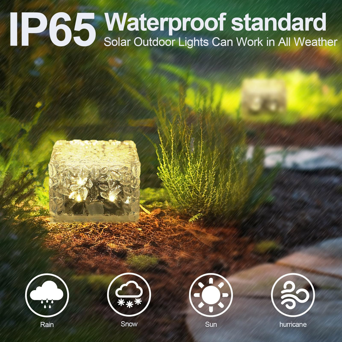 MLKNK Solar Brick Light pathway-illumination highlights garden paths for evening strolls.