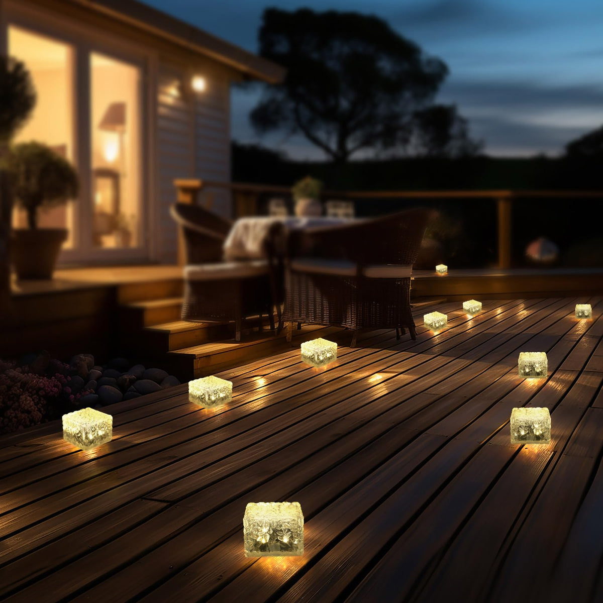 MLKNK Solar Brick Light patio-decor accents outdoor living spaces after dark.