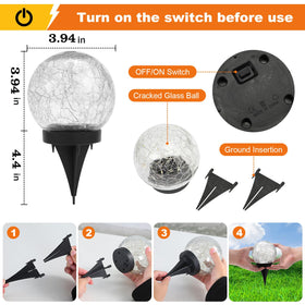 MLKNK yard-globe solar lights illuminate walkways and borders safely