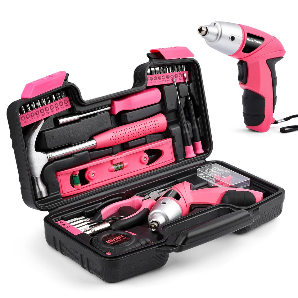 MLKTUULS 112-piece electric screwdriver kit for quick home repairs.