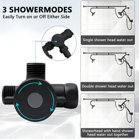 MLLNFUE handheld shower head with extendable rod for flexible showering.