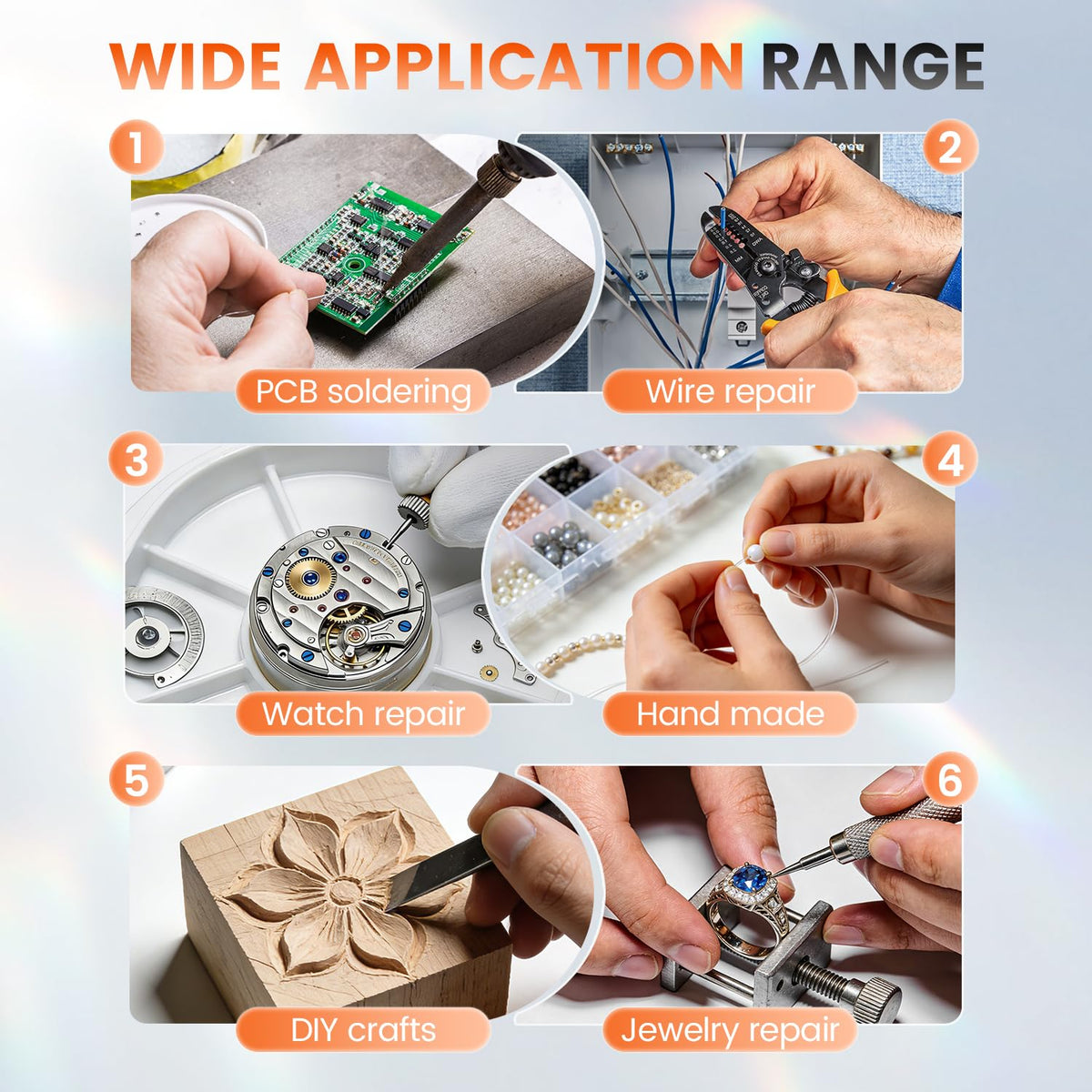 mlogiroa soldering station supports electronics, crafts, and jewelry tasks