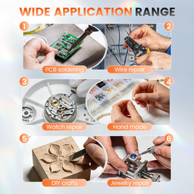 mlogiroa soldering station supports electronics, crafts, and jewelry tasks