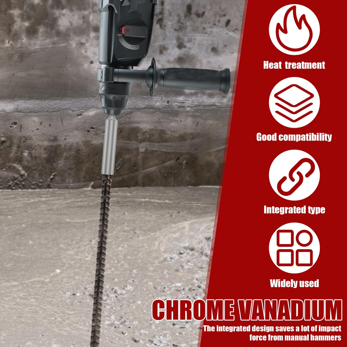 MLYNZXJSY chrome vanadium steel driver delivers lasting durability.