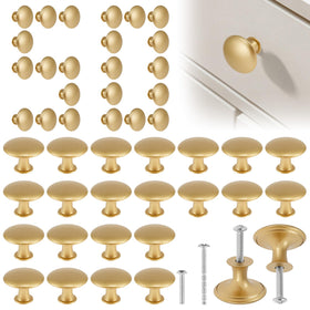 MLYNZXJSY gold round knob pack for modern kitchen cabinets and dressers