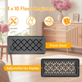 MMFSF vent with damper adjustment for directional airflow control.