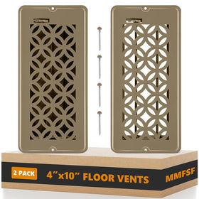 MMFSF floor vent cover with damper for precise airflow control.