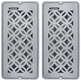 MMFSF floor vent cover in silver-gray on wood floor improves airflow and style