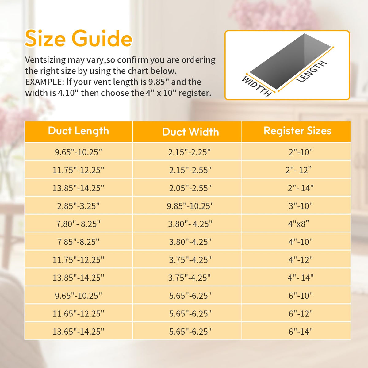 MMFSF floor vent cover 4x12 decorative style suits various interiors.