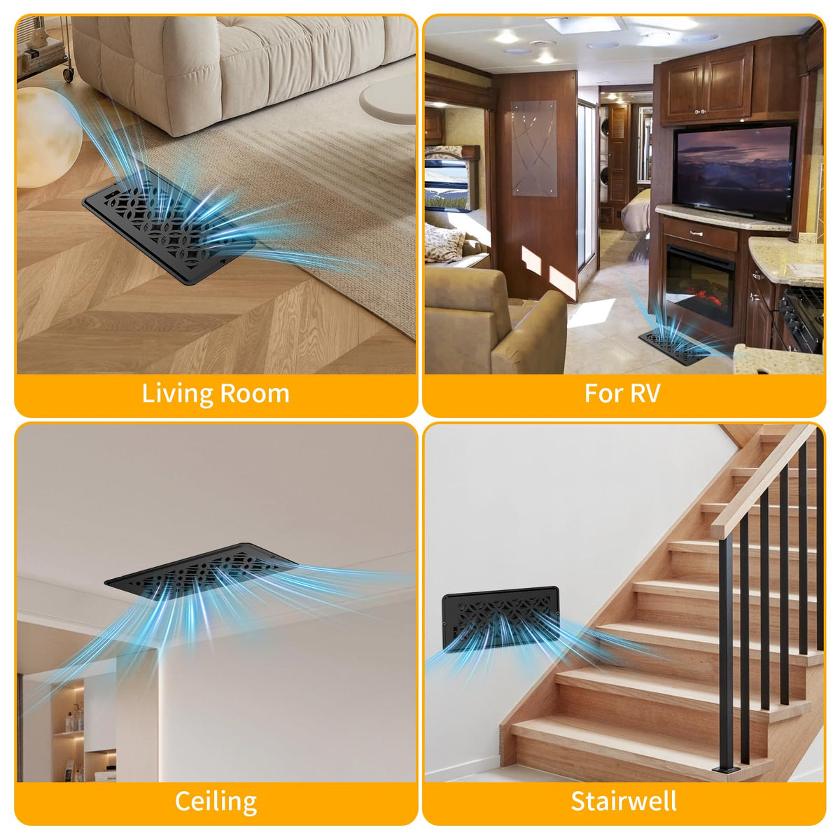 MMFSF floor vent cover 4x12 quiet operation for peaceful spaces.
