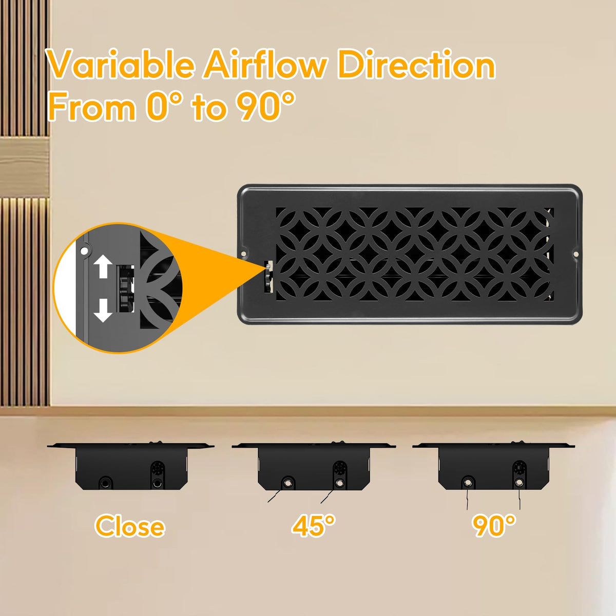 MMFSF floor vent cover 4x12 screws included for quick mounting.