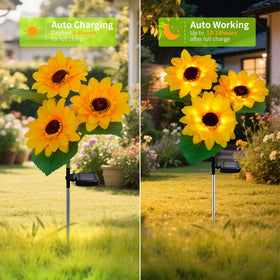 MMHF night illumination from 24 LEDs enhances patios and borders.