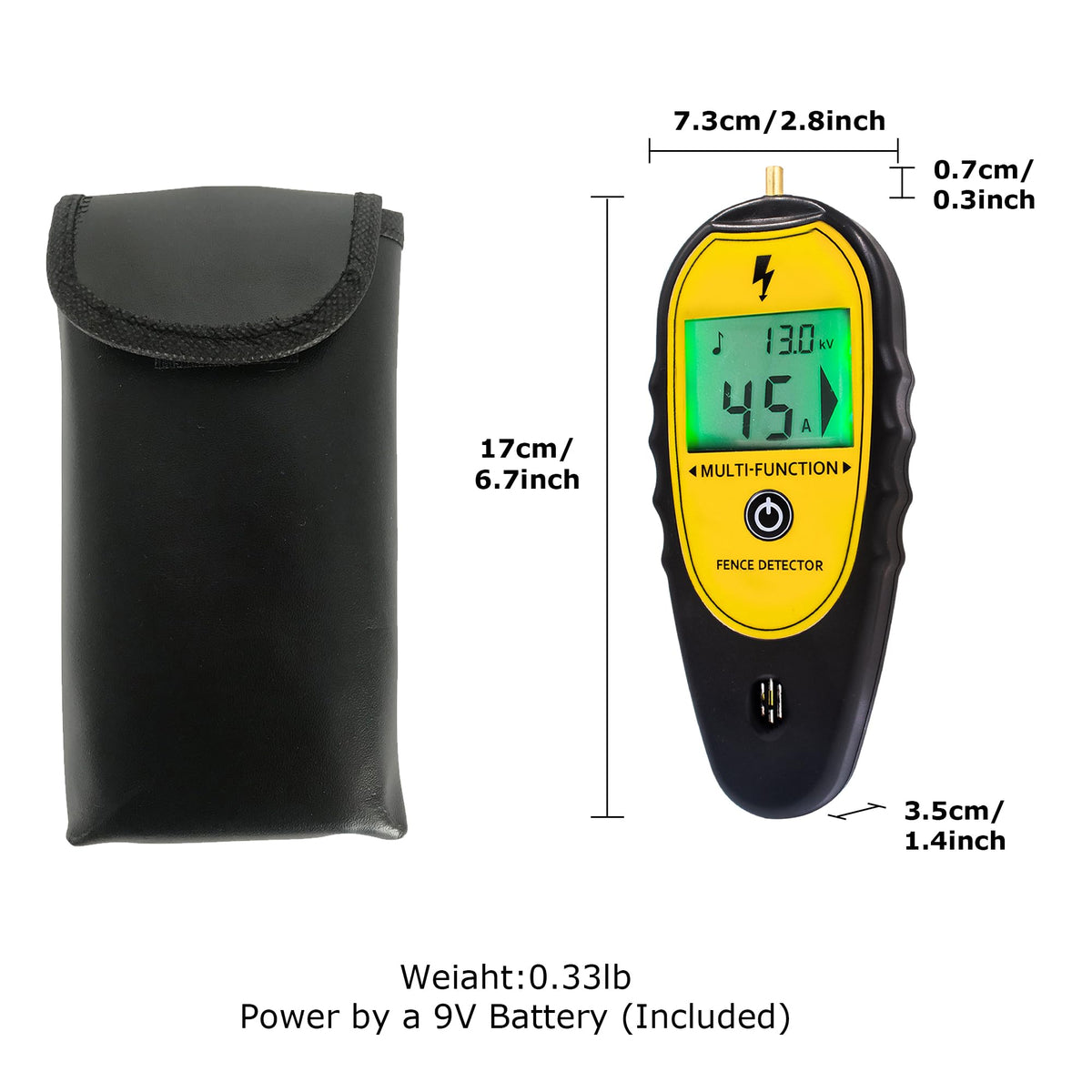 M MINGYA tester's backlit LCD locates faults along fence lines easily.