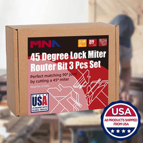 MNA Lock Miter Finished 90-Degree Joint demonstrates strong interlock