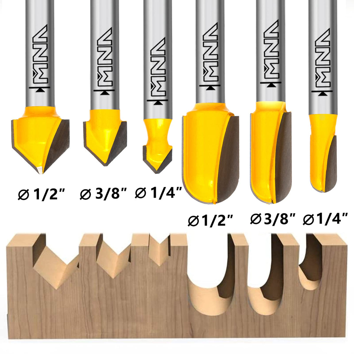 MNA round-nose relief bit for smooth relief routing on wood