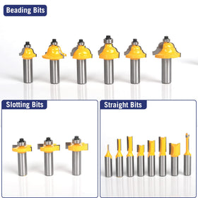 MNA 1/2 inch shank router bits showing universal compatibility.