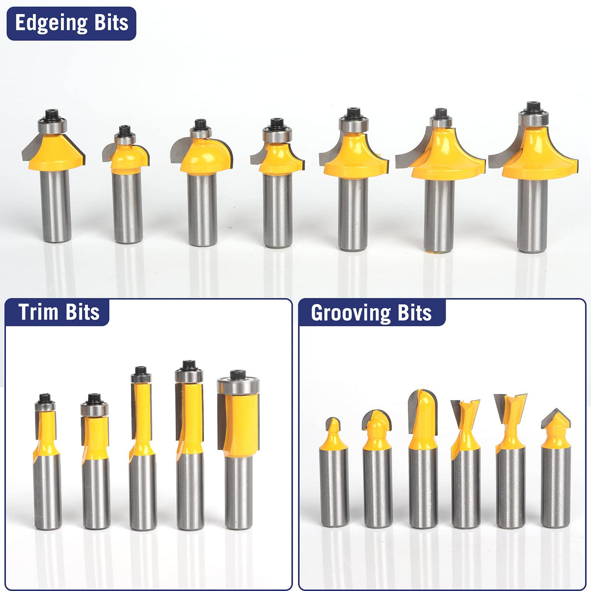 Close-up of MNA carbide tips showing wear resistance.