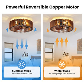 mnikopE remote-control operation offers convenient lighting and fan adjustments