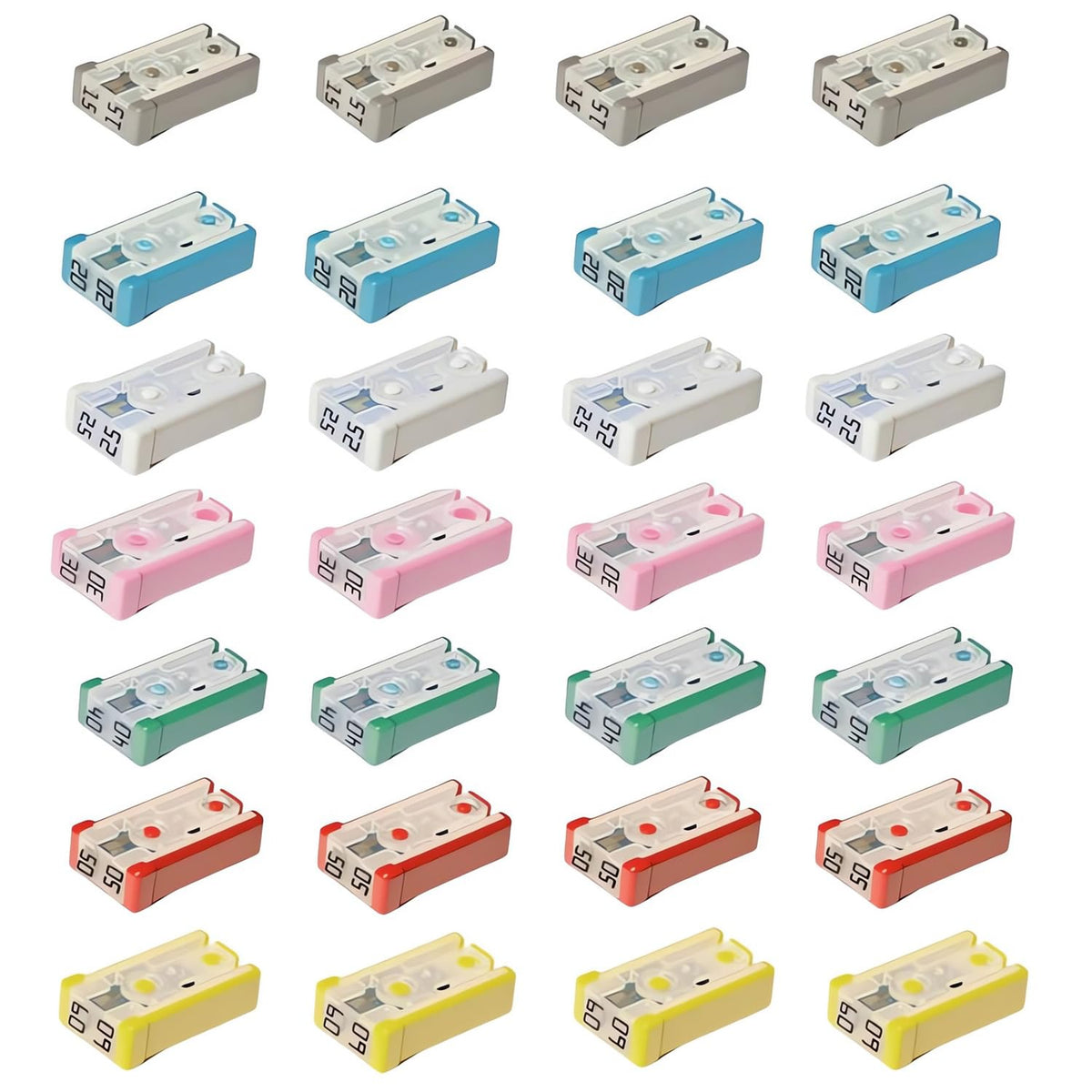 Mntacy 28-piece MCASE fuse kit, front view for auto fuse readiness