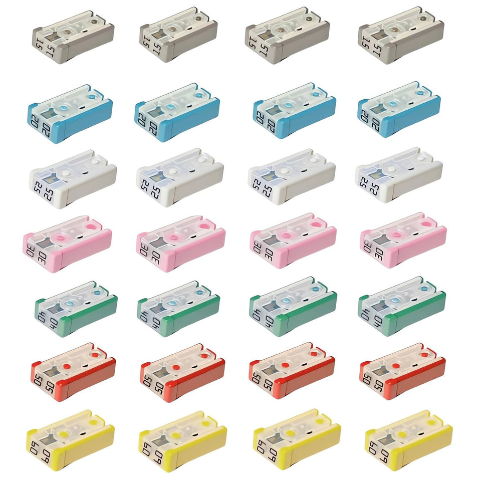 Mntacy 28-piece MCASE fuse kit, front view for auto fuse readiness