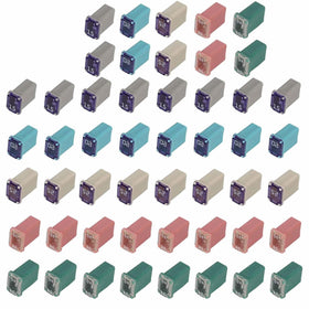 MNTACY MCASE mini fuse kit case with clearly labeled color-coded fuses for quick identification.